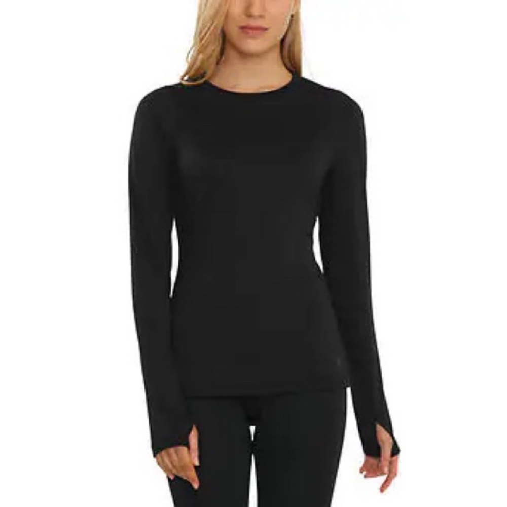 Spyder Ladies Brushed Long‎ Sleeve Crewneck Active Tee